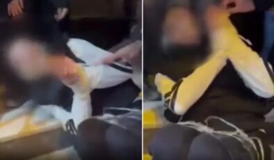 Elleri ve ayakları bantlanarak akranları tarafından darbedildi