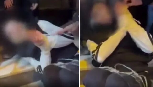 Elleri ve ayakları bantlanarak akranları tarafından darbedildi