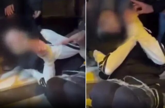 Elleri ve ayakları bantlanarak akranları tarafından darbedildi