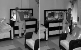 Evine giren hırsızın aklını aldı! O anlar saniye saniye kamerada