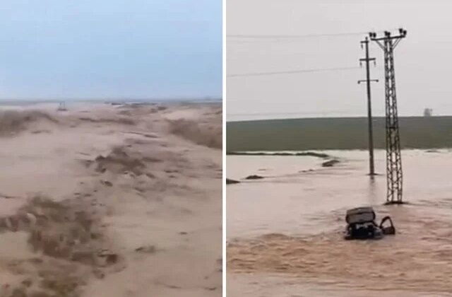 Görüntüler korkunç! Mardin’i sel vurdu