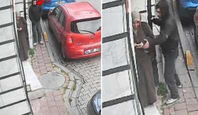 Güpegündüz kaydedilen görüntüye bakın: Kadının yanına sinsice yaklaşıp…