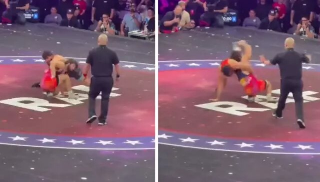 Güreştiği rakibini yumruklayınca hayatının şokunu yaşadı