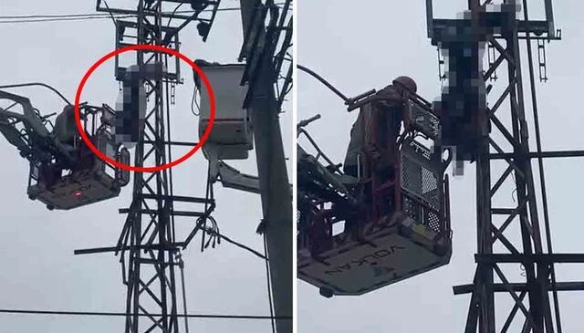Hırsızlık için çıktığı elektrik direği sonu oldu