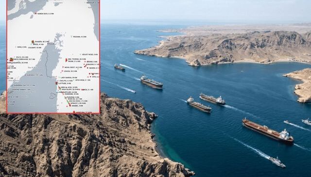 Hürmüz Boğazı’ndaki hareketlilik, takip sisteminde böyle görüntülendi