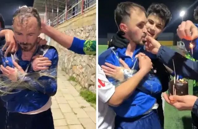 İlginç sürpriz! Daha önce gördüğünüz doğum günü kutlamalarını unutun