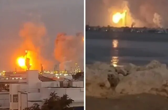 İran Bahreyn’i vurdu, şiddetli patlamalar yaşandı! O anlar kameralarda