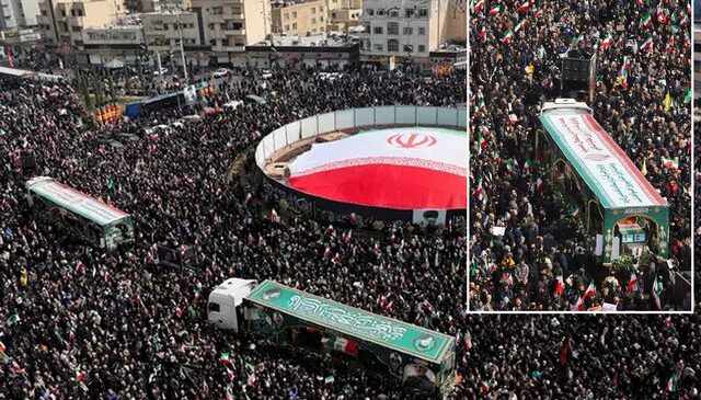 İran’dan gövde gösterisi gibi cenaze töreni! On binler akın etti