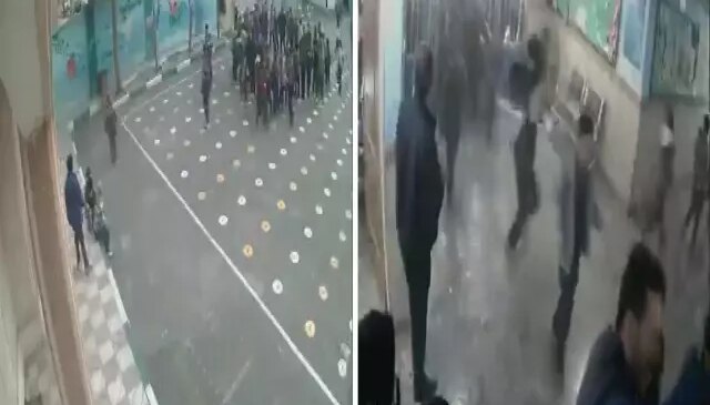 İran’da yakınına düşen füzenin dehşeti kameralarda: Çocuklar dehşeti yaşadı