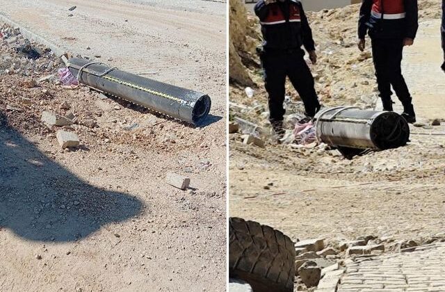İran’dan atılan füze imha edildi, parçaları Gaziantep’te boş arazilere düştü