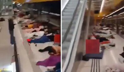 İran füzelerinden kaçan İsrailliler metro istasyonlarına sığınmaya başladı