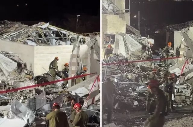 İran’ın Beit Şemeş’te vurduğu binanın enkazından yeni görüntüler