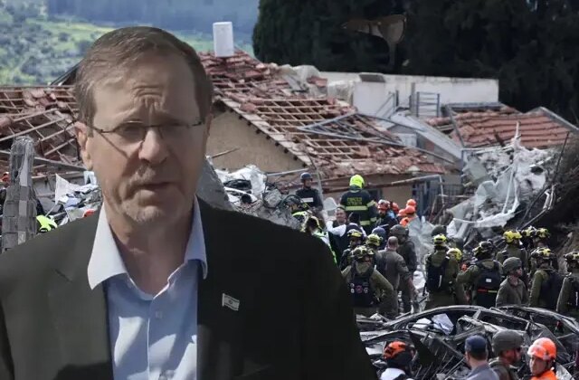 İsrail Cumhurbaşkanı Herzog 9 kişi öldüğü yerde gözyaşlarını tutamadı