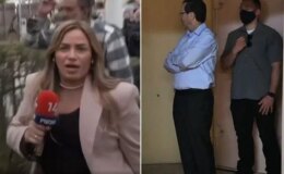 İsrail Cumhurbaşkanı Herzog ecel terleri döktü! Basın açıklaması sırasında füze düştü