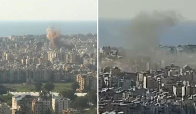 İsrail Beyrut’u yine vurdu, şehirden dumanlar yükseliyor