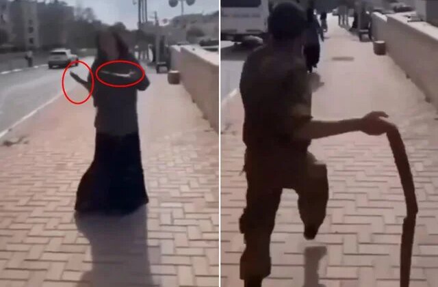 İsrail’de sirenler çalarken bıçaklarla dans eden kadın etkisiz hale getirildi