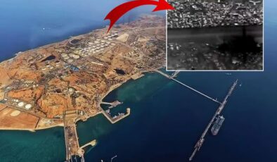 İşte Hark Adası’nın vurulduğu anlar! Üst üste tam 15 patlama