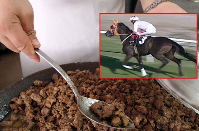 Kavurma yapılan yarış atının görüntüleri ortaya çıktı