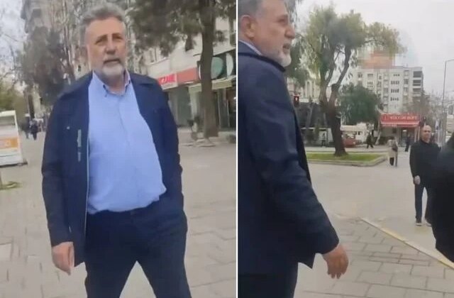 Kendisini işten çıkaran belediye başkanına sokak ortasında fena patladı