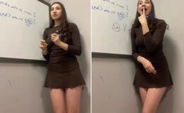 Genç öğretmen anlattığı konuyla değil kıyafetiyle gündem oldu