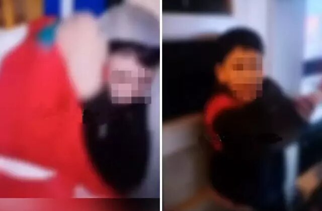 Küçücük çocuğu tekme tokat dövdüler