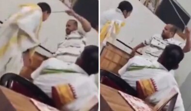 Küçük kızı defalarca kırbaçladı