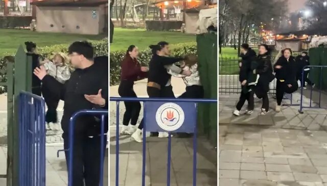 Liseliler parkı boks ringine çevirdi: Seni mermi manyağı yapacağım