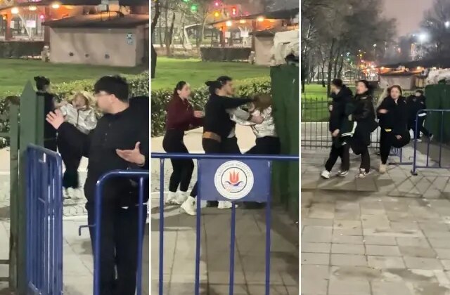 Liseliler parkı boks ringine çevirdi: Seni mermi manyağı yapacağım