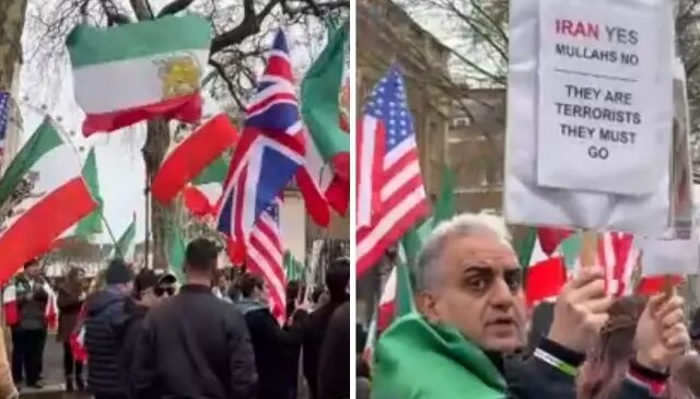 Londra’da yüzlerce kişiden İran protestosu