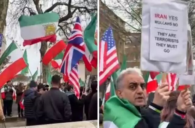 Londra’da yüzlerce kişiden İran protestosu