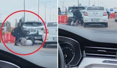 Diyarbakır’da trafikte yol verme kavgası kamerada