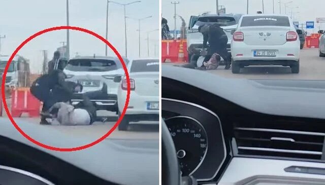 Diyarbakır’da trafikte yol verme kavgası kamerada