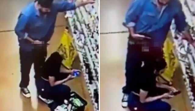 Markette infial yaratan olay! Görüntüyü izleyen polis harekete geçti