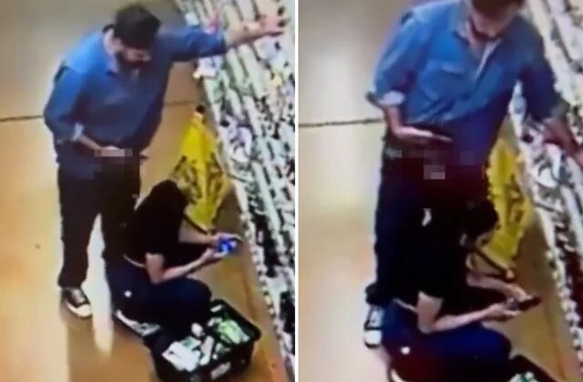 Markette infial yaratan olay! Görüntüyü izleyen polis harekete geçti