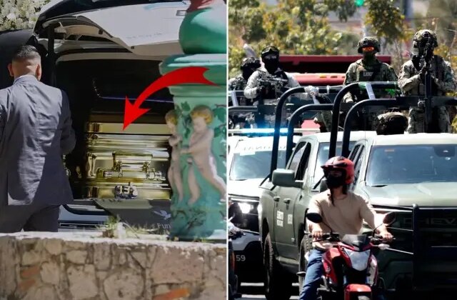 Meksikalı kartel lideri El Mencho’nun cenazesi altın bir tabutta taşındı