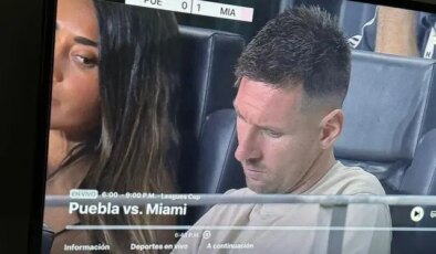 Messi’nin eşi canlı yayında fena yakalandı