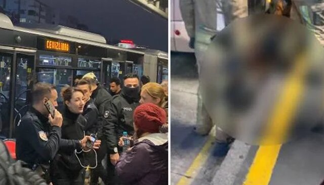 Bahçelievler’de metrobüsün, ayağını ezdiği kadın yaralandı