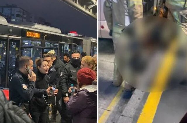 Bahçelievler’de metrobüsün, ayağını ezdiği kadın yaralandı