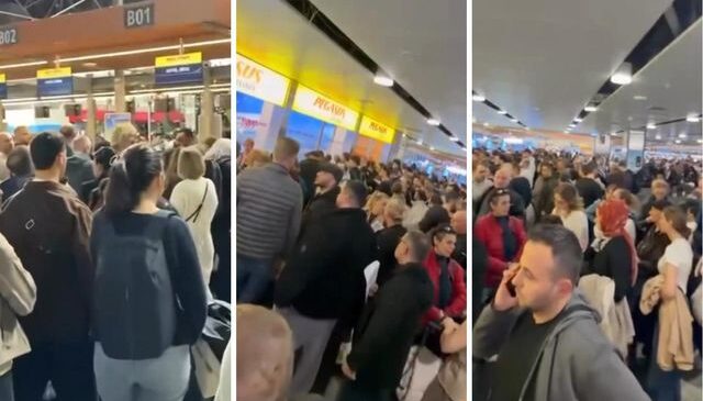 Olumsuz hava koşulları havalimanını felç etti, yolcular saatlerce bagaj bekledi