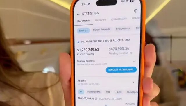 OnlyFans üreticisinin kazancı 100 milyon doları geçti
