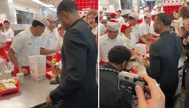 Oscar’ı kazandı, kutlamayı burgercide yaptı