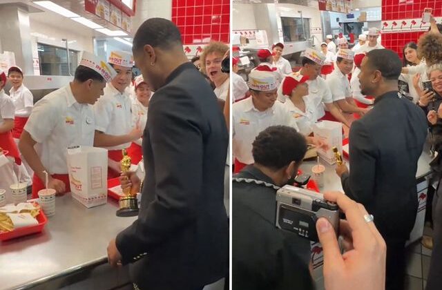 Oscar’ı kazandı, kutlamayı burgercide yaptı