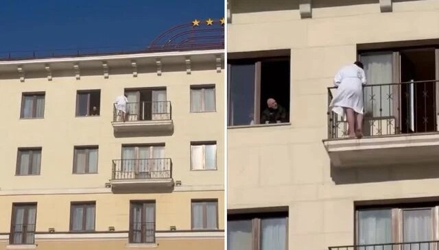 Otel balkonunda polisi alarma geçiren olay