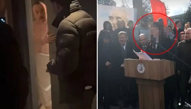 Özkan Yalım, birlikte basıldığı genç kadına açılış sunumunu yaptırmış