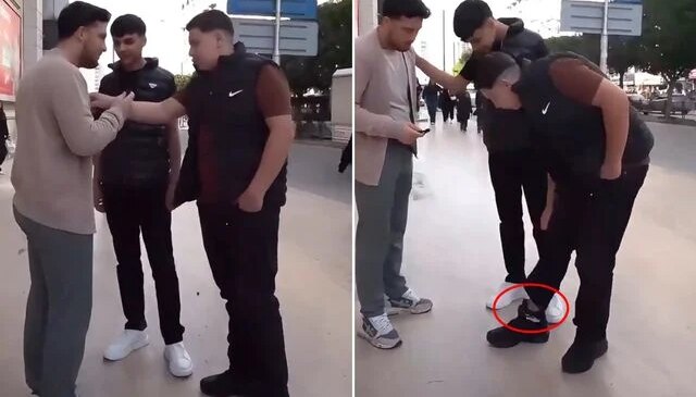 Röportaj yapan kişiyi tehdit etti: Bir daha böyle giyinme, delik deşik ederim