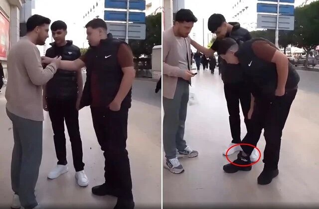 Röportaj yapan kişiyi tehdit etti: Bir daha böyle giyinme, delik deşik ederim