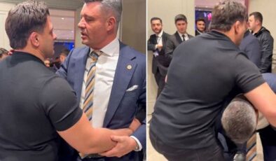 Sadettin Saran, dünya şampiyonu güreşçi Rıza Kayaalp’ı kaldırıp fırlatmaya çalıştı