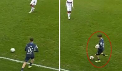 Sahaya giren topu dışarıya atan oyuncu saniyeler sonra hayatının şokunu yaşadı