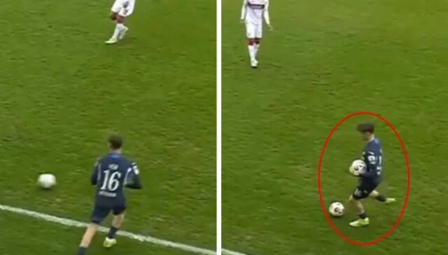 Sahaya giren topu dışarıya atan oyuncu saniyeler sonra hayatının şokunu yaşadı