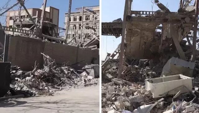 Saldırıların ardından İran’daki cadde bu hale geldi